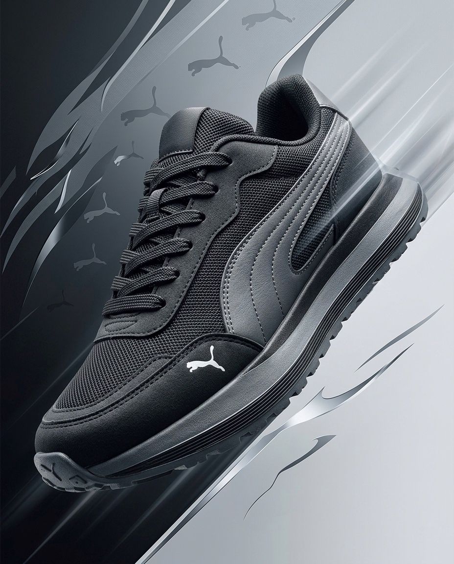 TENIS RETRO URBANO NEGRO - vista 1