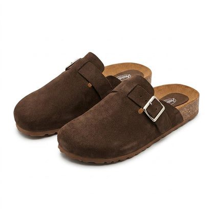 ZUECO MULE GAMUZA HEBILLA CORCHO - vista 2