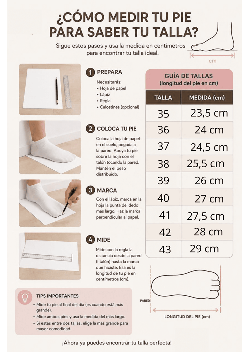 Guía de tallas